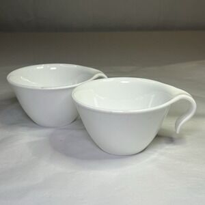 Set of 2 Corelle Winter Frost White Hooked Handle Creamers